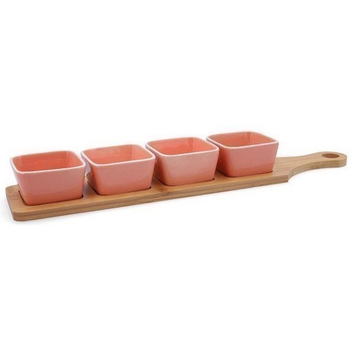 SET 4 BOLES BIDASOA 7CMS SOPORTE MADERA